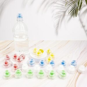 Amviner 30PCS 28mm Push Pull Cap, Replacement Water Bottle Flip Tops with Seal Tab for Smart Bottles or Soda Water Bottles