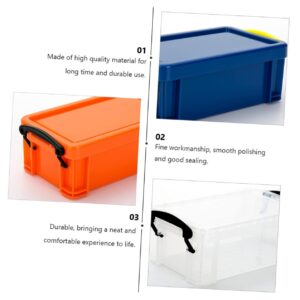 Alipis 3pcs Plastic Storage Box Plastic to Go Containers Mini Plastic Containers Plastic Organizer Box Storage Container with Lid Clothes Storage Bins Plastic Storage Bin with Lid Desktop