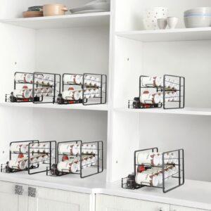 BTY Can Organizer Stackable 4 Pack, Storage Rack Stacking Can Dispensers for Kitchen Cabinet, Countertop, Refrigerator