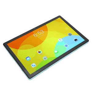 fannay 10.1 inch tablet, 5g wifi tablet pc us plug 100-240v support fm gps 1920x1200 ips support 11.0 with 4g lte keyboard (green)