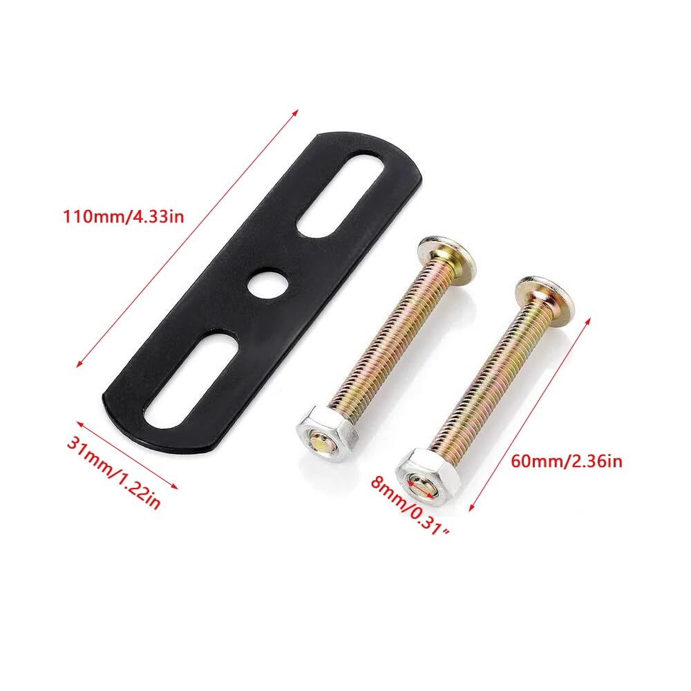 UtySty 4 Set Mounting Screw Bracket Connector for Bed Frame Support Legs Furniture T-Feet Heavy Duty Connecting Piece Adjustable Height Center Slats Accessories Bed Replacement Repair Maintenance