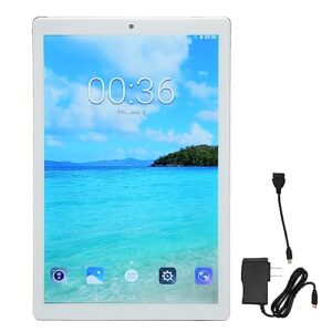 fannay 10.1 Inch HD Tablet, Support 4G Call, 6000mAh HD Tablet, USB C Port, Octa Core Processor, US Plug 100-240V for Study and Entertainment (Silver)