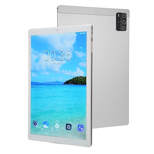 fannay 10.1 Inch HD Tablet, Support 4G Call, 6000mAh HD Tablet, USB C Port, Octa Core Processor, US Plug 100-240V for Study and Entertainment (Silver)