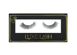 luxe lash cutie - premium faux mink false eyelashes kit with featherlight band, reusable, hypoallergenic eyelash extension for a classy natural look, and with effortless application