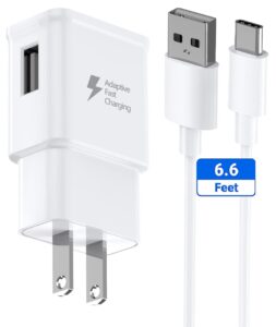 samsung charger fast charging type c charger cord 6.6ft android usb wall charger block for samsung galaxy a55 a15 a25 c55 s8 s9 s10 s20 s21 s22 s23 s24 ultra/plus/fe,note 10/20,z fold,z flip,pixel,lg