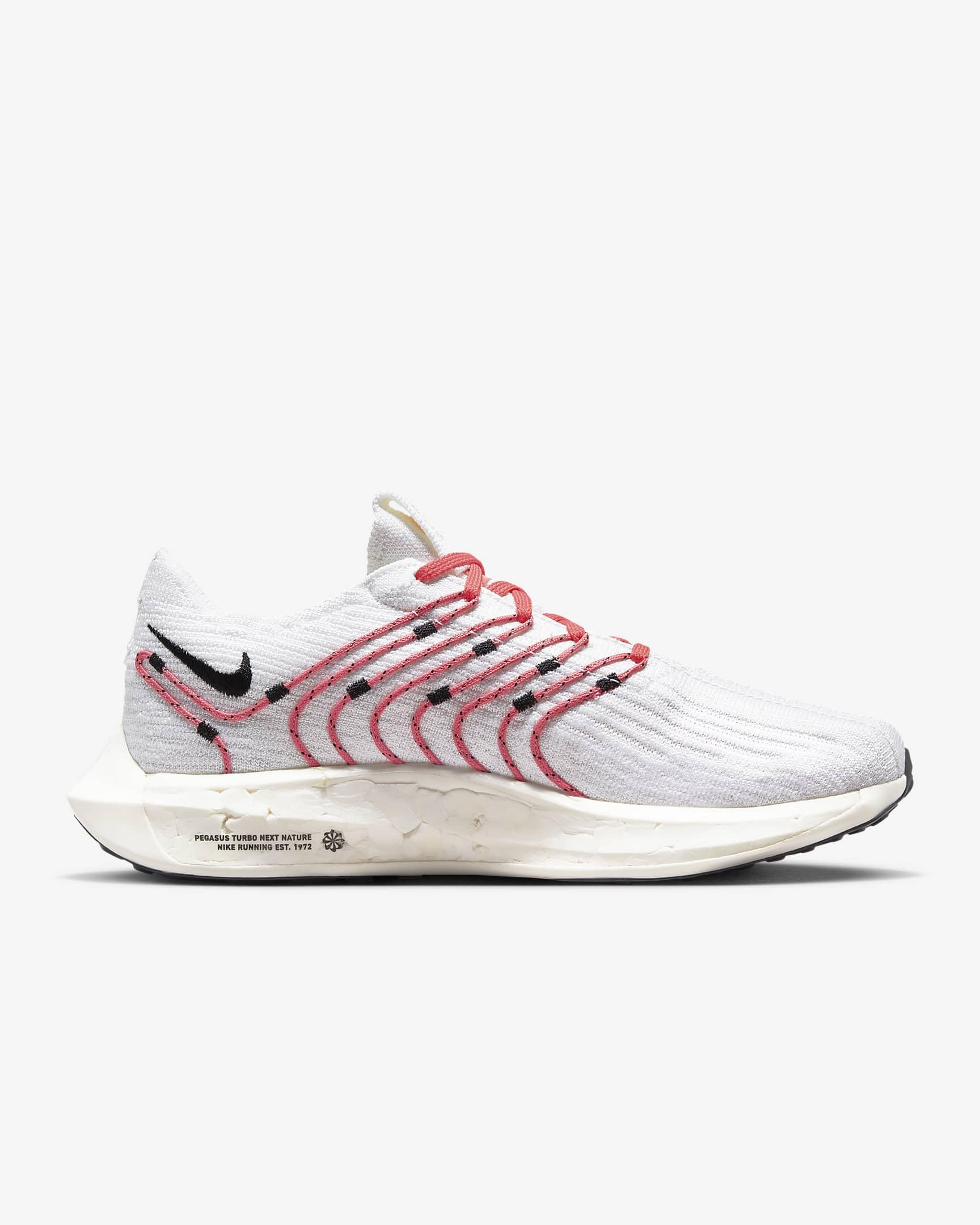 Women's Pegasus Turbo Next Nature - Size 7 US - White/Sea Coral