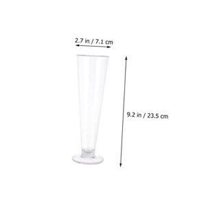 Healvian Transparent Drinking Cup 2pcs Juice Glass Acrylic Party Wine Cups Crystal Glass Tasting Cup Plastic Beer Cups Clear Plastic Wine Cups Wedding Flutes Juices Mug Beverage Container