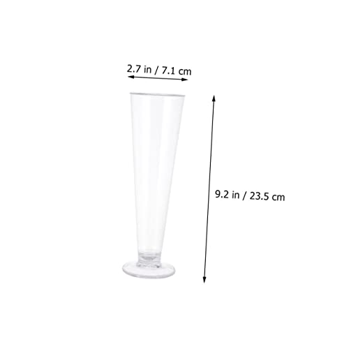 Healvian Transparent Drinking Cup 2pcs Juice Glass Acrylic Party Wine Cups Crystal Glass Tasting Cup Plastic Beer Cups Clear Plastic Wine Cups Wedding Flutes Juices Mug Beverage Container