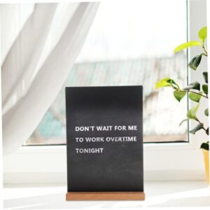 STOBOK 1 Set Dinning Table Decor House Decorations for Home Booth Wooden Chalkboard erasable Small Blackboard Note Board Wooden Sign Easel Household Wooden Food Chalk Display Stand