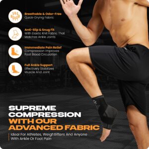 Special Essentials 1 Pair Ankle Brace with Ankle Strap for Men & Women: Plantar Fasciitis Relief, Ankle Support, Neuropathy Pain Relief, Achilles Tendonitis, Ankle/Foot Compression Sleeve Wrap