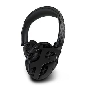 mightyskins skin compatible with bose quietcomfort 45 headphones - tech wave | protective, durable, and unique vinyl decal wrap cover | easy to apply, remove, and change styles | made in the usa