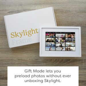 Skylight Digital Picture Frame - WiFi Enabled with Load from Phone Capability, Touch Screen Digital Photo Frame Display - Customizable Gift for Friends and Family - 10 Inch White