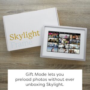 Skylight Digital Picture Frame - WiFi Enabled with Load from Phone Capability, Touch Screen Digital Photo Frame Display - Customizable Gift for Friends and Family - 10 Inch Silver