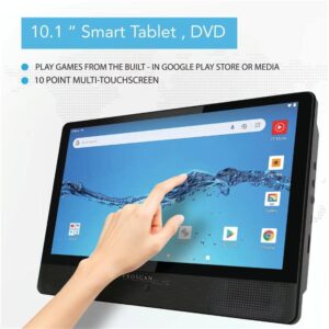 PROSCAN Elite 10.1" Quad Core Tablet/Portable DVD Combo 2GB/32GB Android 11 PELTDV1029_Comb with Bluetooth Headphones