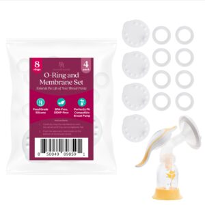 nurse & nourish 8 o'rings & 4 breast pumps membranes for medela harmony manual breast pump - nurse and nourish parts for medela hand pump harmony & for medela membrane replacement