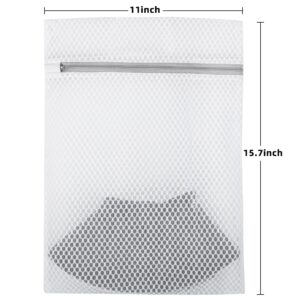 Laundry Bag 4 Pcs Mesh Laundry Bags 12 x 16 Inches Durable Zipper Mesh bag Mesh Wash Bags Lingerie Bags for Washing Delicates Laundry Bags for Traveling Delicates Bag for Washing Machine