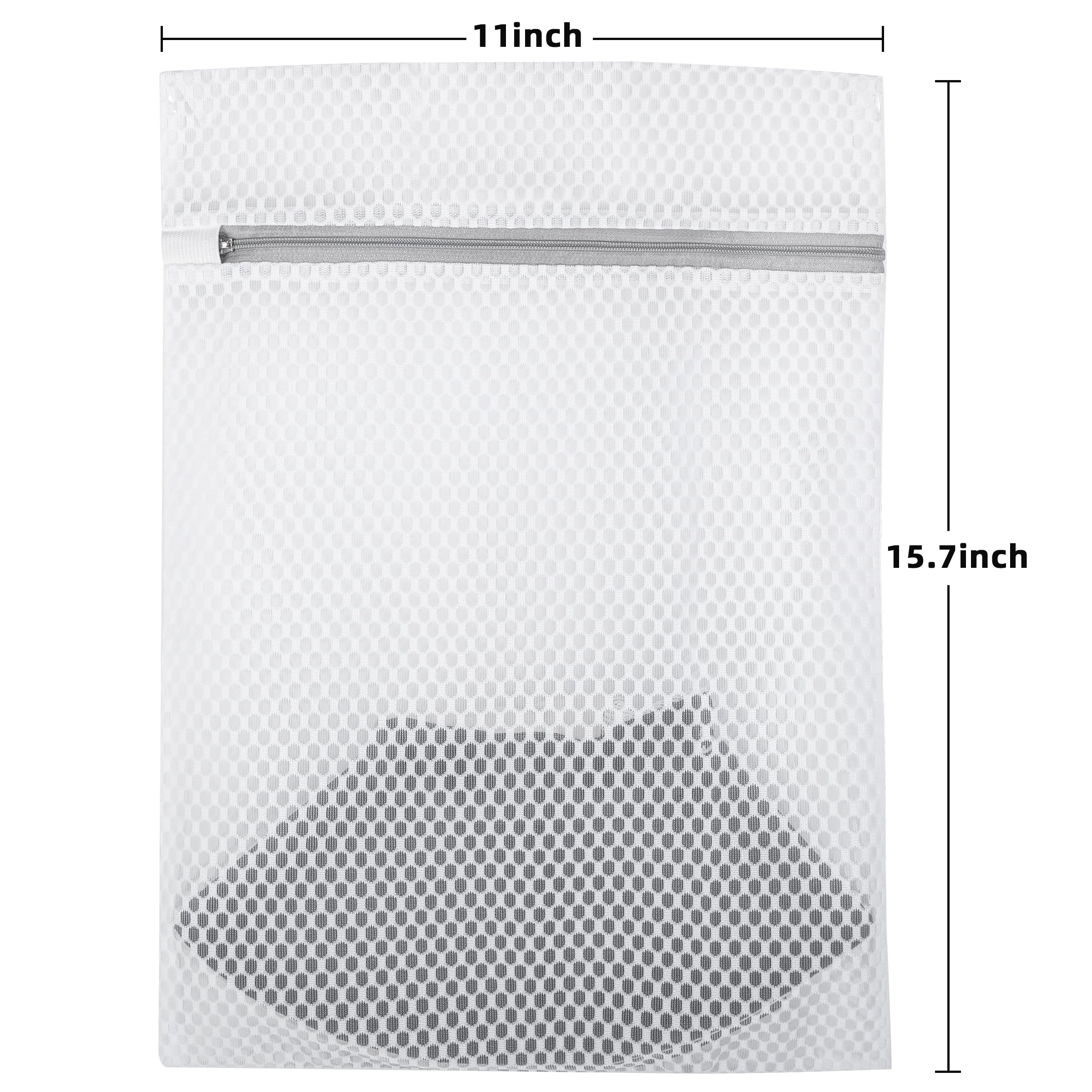 Laundry Bag 4 Pcs Mesh Laundry Bags 12 x 16 Inches Durable Zipper Mesh bag Mesh Wash Bags Lingerie Bags for Washing Delicates Laundry Bags for Traveling Delicates Bag for Washing Machine