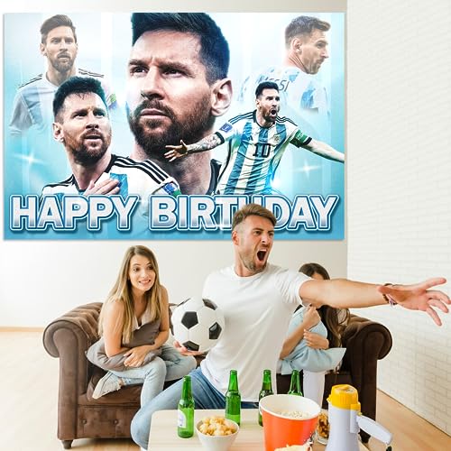 Soccer Birthday Party Decorations Football Banner Soccer Theme Birthday Party Decorations for Boys Indoor Outdoor Soccer Birthday Party Supplies, 59.1 x 39.4 inches