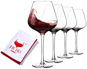 jbho polishing cloth, wine glasses polishing cloths and hand blown italian style crystal burgundy wine glasses