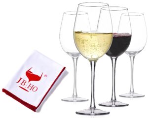 jbho polishing cloth, wine glasses polishing cloths and hand blown italian style crystal white or red wine glasses