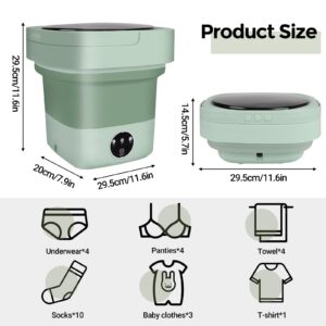 Portable Washing Machine, Foldable Mini Washing Machine, Small Portable Washer for Baby Clothes, Underwear or Small Items, Apartment, Dorm, Camping, RV Travel laundry