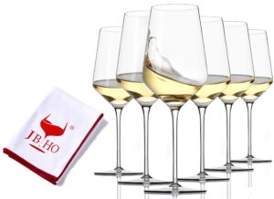 jbho polishing cloth, wine glasses polishing cloths and 17 oz lead-free wine glasses set of 6