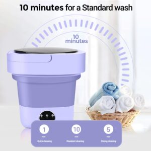 Portable Washing Machine, 1.7Galloon Foldable Mini Washing Machine, Small Portable Washer for Baby Clothes, Underwear or Small Items, Apartment, Dorm, Camping, RV Travel laundry