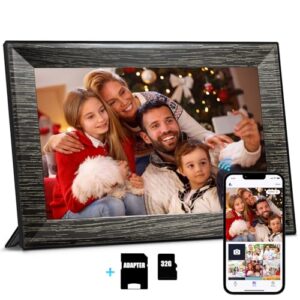 10.1 inch WiFi Digital Picture Frame with 64GB Storage(Built in 32GB and 32GB SD Card), 1280 * 800 IPS HD Touch Screen Electronic Smart Digital Photo Frame, Easy to Share Photos and Videos