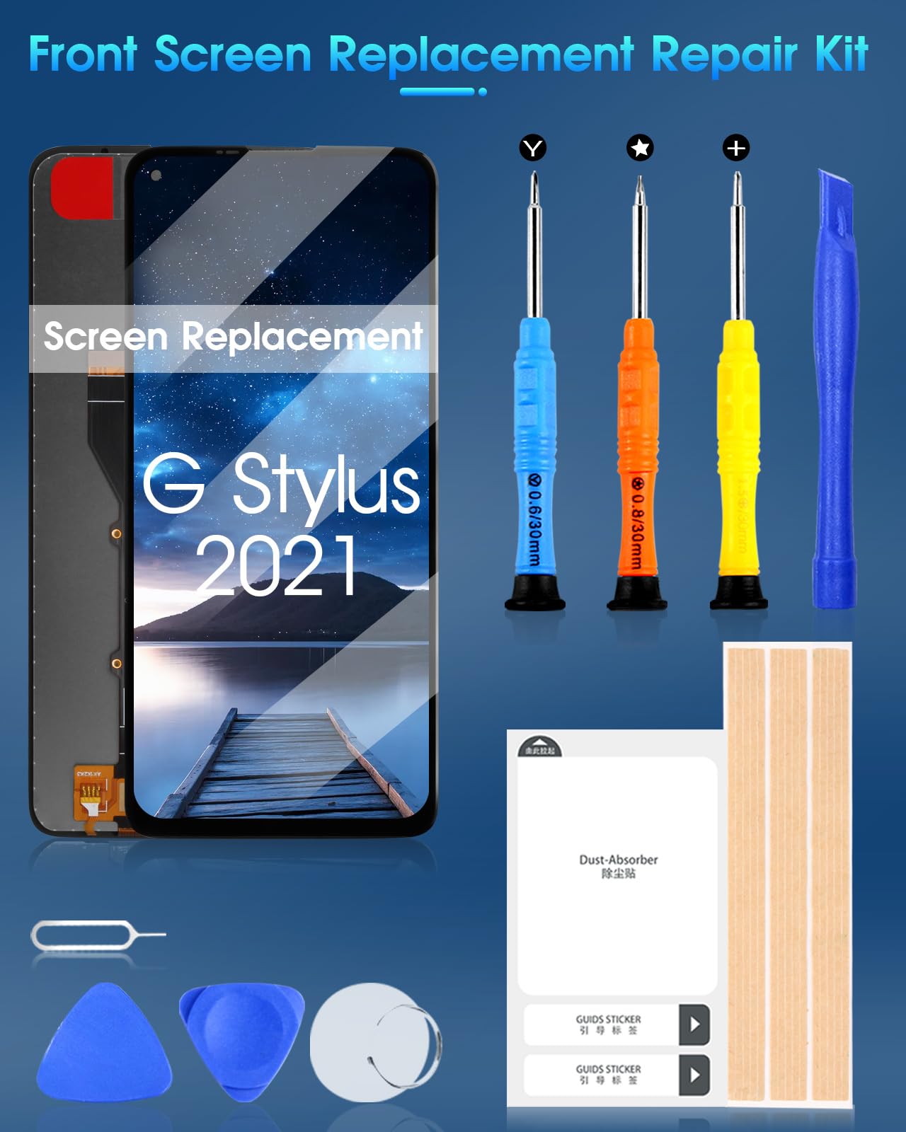 LCD Display for Motorola Moto G Stylus 2021 Screen Replacement for Moto G Stylus 2021 XT2115 XT2115-1 XT2115DL 6.8 inch Touch Screen Digitizer Glass Full Assembly with Repair Tools