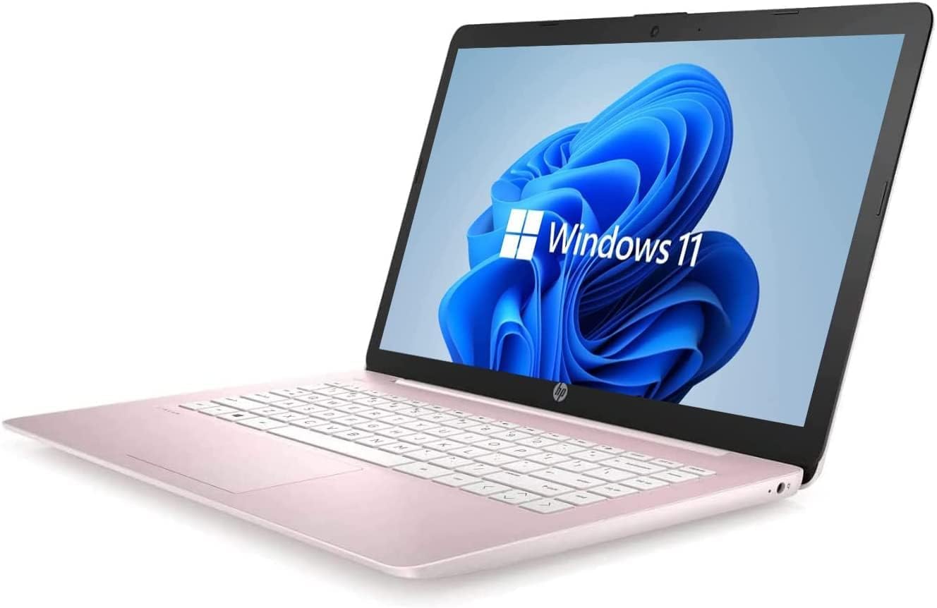 HP Stream 14inch HD(1366x768) Display, Intel Celeron N4000 Dual-Core Processor, 4GB SA RAM, 64GB eMMC, HDMI, WiFi, Webcam, Bluetooth, Win11 S, Royal Pink (Renewed)