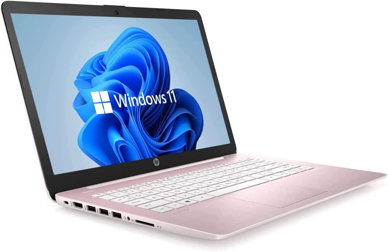 HP Stream 14inch HD(1366x768) Display, Intel Celeron N4000 Dual-Core Processor, 4GB SA RAM, 64GB eMMC, HDMI, WiFi, Webcam, Bluetooth, Win11 S, Royal Pink (Renewed)