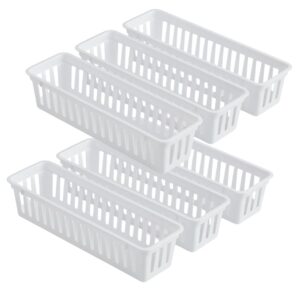 storage trays for organizing drawers kitchen storage baskets garage containers set of 6 slim plastic stoarge trays