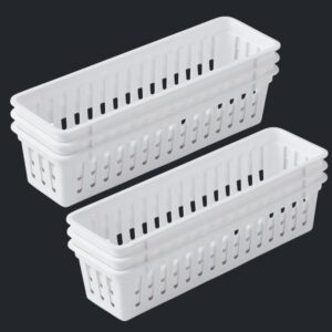 Storage Trays For Organizing Drawers Kitchen Storage Baskets Garage Containers Set Of 6 Slim Plastic Stoarge Trays