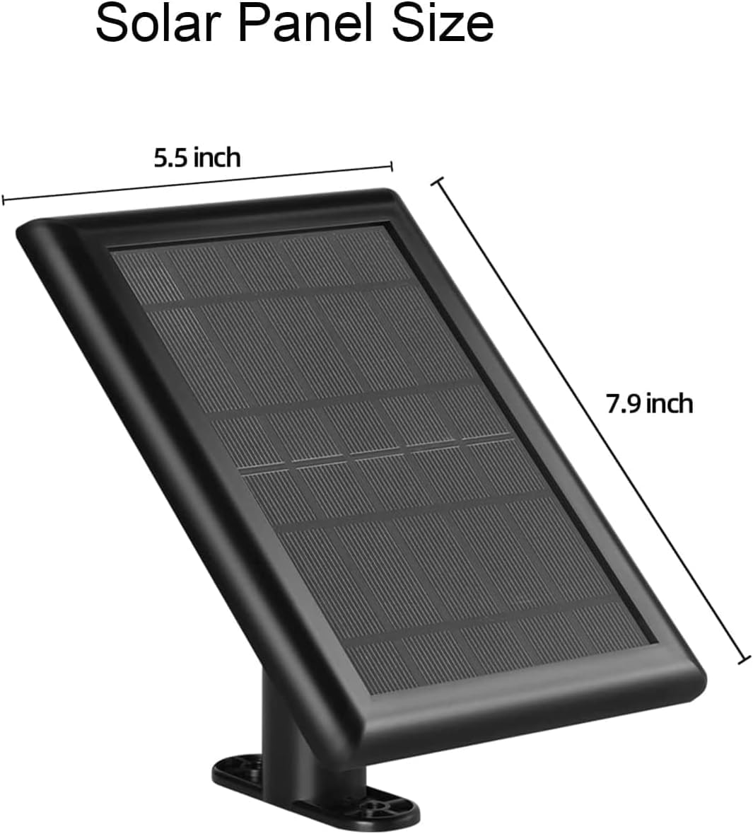 Ring Camera Solar Panel Charger,5W Solar Panels for Ring Stick Up Cam/Ring Spotlight Cam Battery/Spotlight Cam Plus/Spotlight Cam Pro/Outdoor Wireless Security Camera (1, Black)