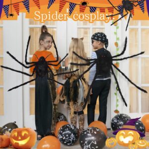 FathiSooc Halloween Spider Costume Party Decorations-Halloween Candy Spider Props with Straps for Kids realistic Spider Decor