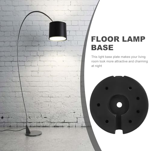Iron Floor Lamp Base Weight Table Floor Lamp Base Only Stand Lampinchs Support Base Desk Lamp Cast Loader Rounded Light Chassis for Bedroom Living Room Office World Map Cork Board(5.31Inch)