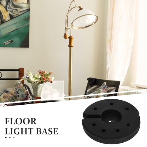 Iron Floor Lamp Base Weight Table Floor Lamp Base Only Stand Lampinchs Support Base Desk Lamp Cast Loader Rounded Light Chassis for Bedroom Living Room Office World Map Cork Board(5.31Inch)