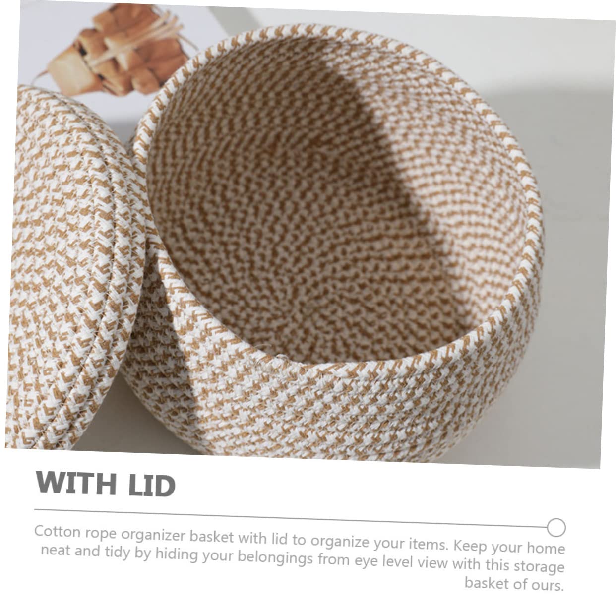 CAXUSD Rope Storage Basket Toilet Paper Basket Baskets with Lids Laundry Baskets Snack Trays Laundry Hamper Rope Basket Tablescape Decor Key Basket Jute Rope Cotton Rope Baby Fruit Basket