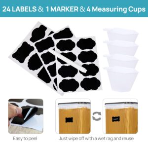 Vtopmart 24 Pcs Food Storage Containers with 10 PCS Flour and Sugar Storage Container