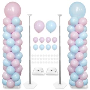 yallove balloon column stand, set of 2 balloon stand with 10 inch latex balloons