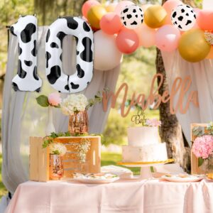 Cow Print Balloon, Cow Number Balloons Cow Print Balloon Birthday Decorations Cowgirl Theme Number Balloons Cow Balloons for Kids Birthday Party Farm Party Decorations(Number 1)