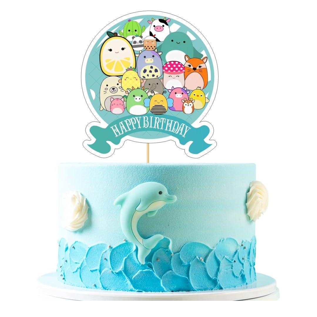 25pcs 𝓢𝓺𝓾𝓲𝓼𝓱𝓶𝓪𝓵𝓵𝓸𝔀𝓼 Birthday Party Supplies, 𝓢𝓺𝓾𝓲𝓼𝓱𝓶𝓪𝓵𝓵𝓸𝔀𝓼 Birthday Party Decorations include Cake toppers and Cupcake Toppers Sets