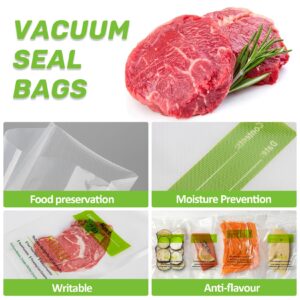Sukh 50PCS Food Vacuum Bags - Vacuum Seal Bags for Food,Food Sealer Bags,Sealer Bags,Food Saver Vacuum Bags,Food Saver Bag,BPA Free Precut Bags for Vac Storage, Meal Prep and Sous Vide 6.7x9.84 inch