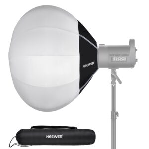 neewer 26"/65cm lantern softbox, quick release 360° light diffuser bowens mount softbox with lightweight nylon alloy for rgb cb60 cb60b cb200b ms60b ms60c ms150b continuous led video lights, ns26l