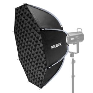 neewer 35"/90cm octagonal softbox, quick release bowens mount softbox with honeycomb grid, light diffusers, bag for rgb cb60 cb60b cb200b ms60b ms60c ms150b s101-300w/400w pro vision 4 q4, ns35p