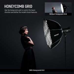 NEEWER 35"/90cm Octagonal Softbox, Quick Release Bowens Mount Softbox with Honeycomb Grid, Light Diffusers, Bag for RGB CB60 CB60B CB200B MS60B MS60C MS150B S101-300W/400W Pro Vision 4 Q4, NS35P