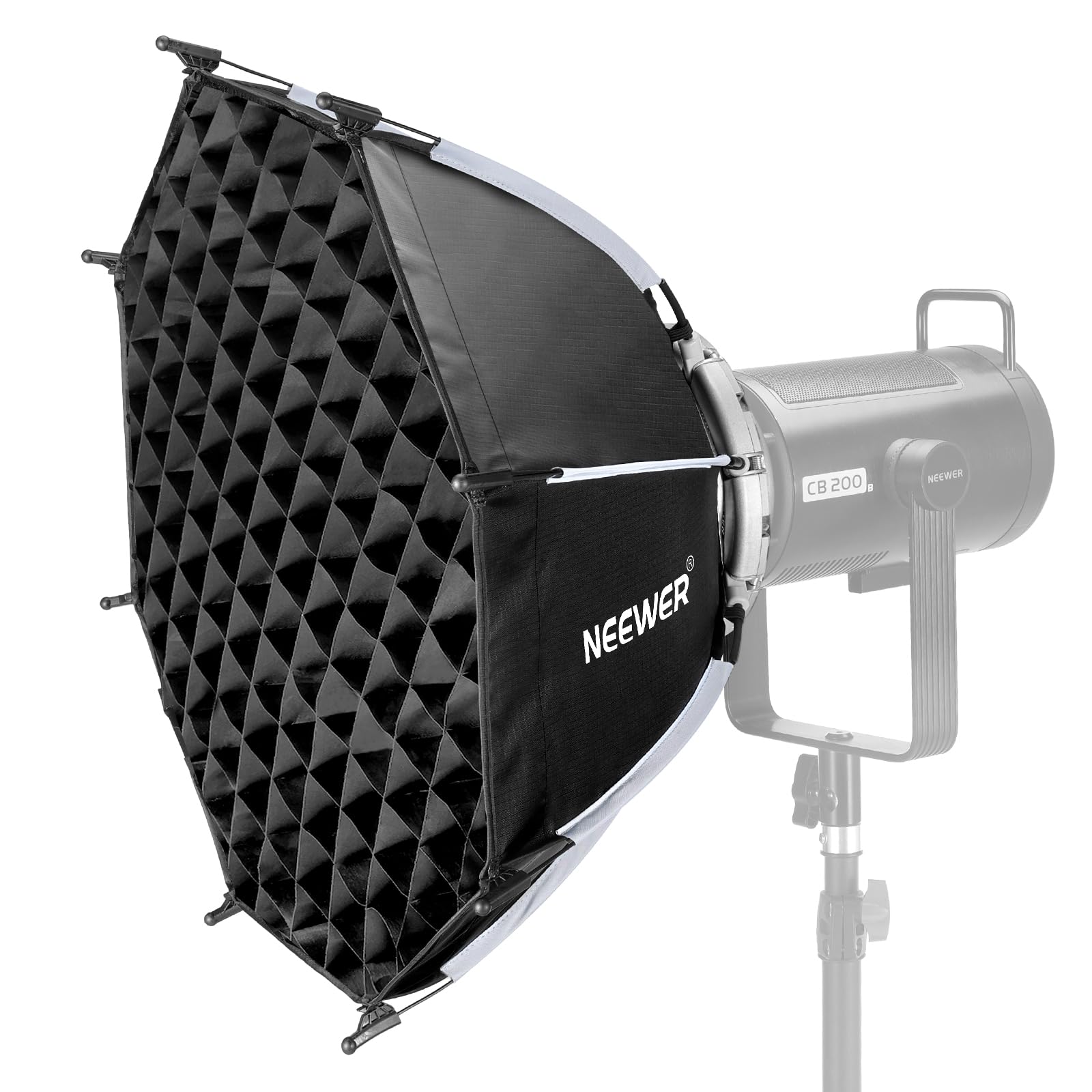 NEEWER 22"/55cm Octagonal Softbox, Quick Release Bowens Mount Softbox with Honeycomb Grid, Light Diffusers, Bag for RGB CB60 CB60B CB200B MS60B MS60C MS150B S101-300W/400W Pro Vision 4 Q4, NS22P