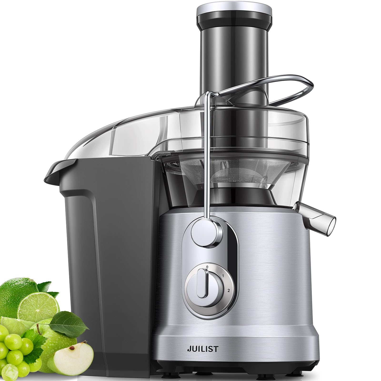 1300W Juicer Machines, Juilist Powerful Juice Extractor Machine with 3.2" Wide Mouth for Whole Fruits & Veggies, Fast Juicing Fruit Juicer for Beet, Celery, Carrot, Apple, Easy to Clean, BPA-Free