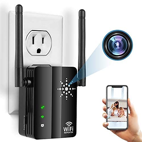 Laboom WiFi Dome Camera Detector with Built-in 2 High-Performance Hidden Wireless Repeater & IP Camera Chip, Security Camera with Motion Detection NOT Record Audio HD 1080P Security Surveillance