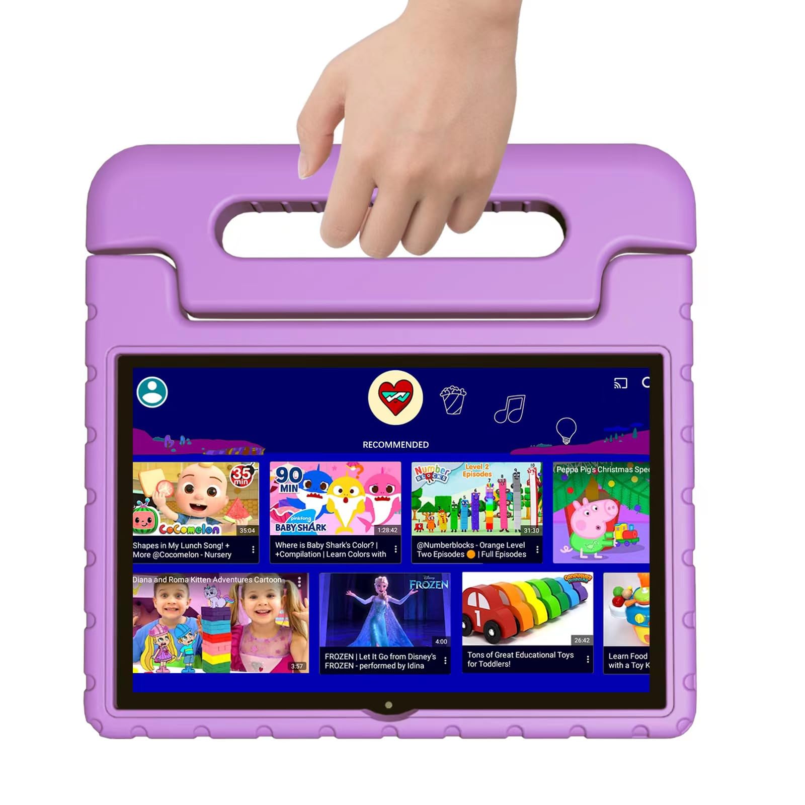 VNEIMQN Kids Tablet, 10.1 Inch Tablet for Kids, 4GB+64GB Android 13, 8-Core CPU, WiFi,12H Battery, Parental Control 1280 * 800 HD Display Cameras, Purple